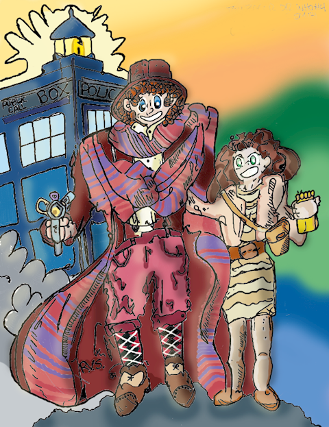 Tom Baker & Sarah Jane Smith from Dr. Who Series 4