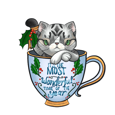Teacup cats for the holidays!