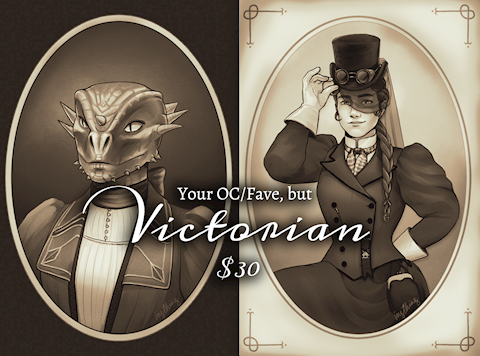 Your OC/Fave, but Victorian Commissions Now Open!