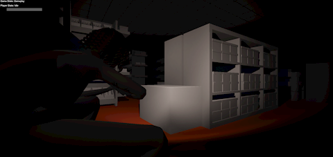 Early horror game prototype screenshot