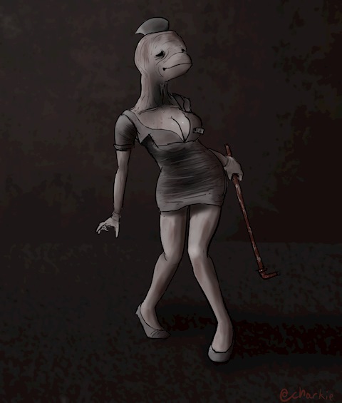 Fanart - "Meat Nurse" (Vinesauce, Silent Hill 2)