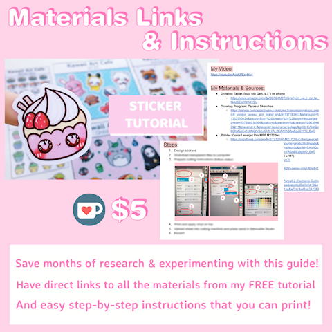 DIT Sticker Materials & Instructions ☕️❤️