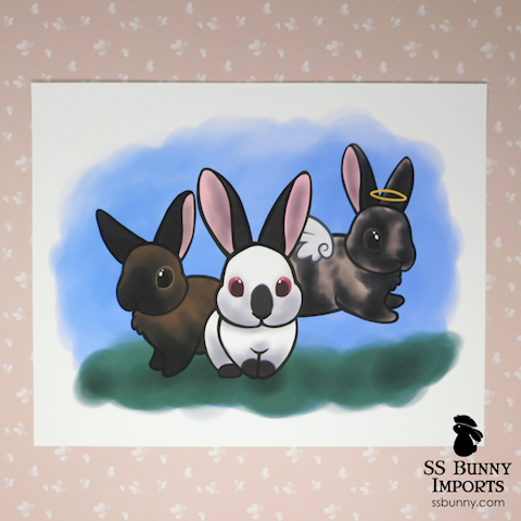 Bunny trio print