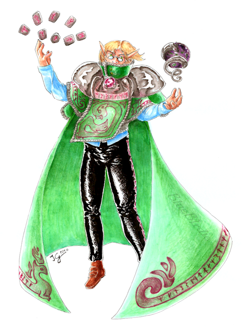Enteos, the Stone Warlock (Green Longcoat)