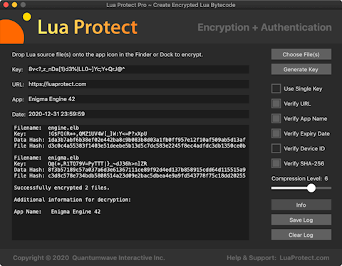 Lua Protect (Mac in Dark Mode)