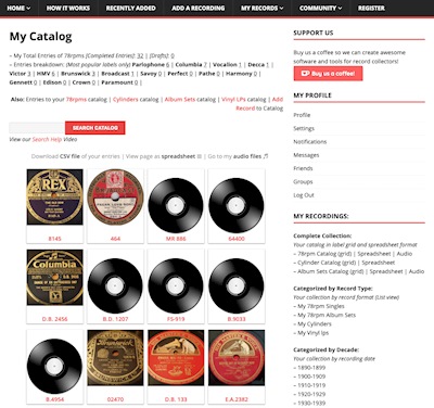 Catalog your record collection simply and easily..