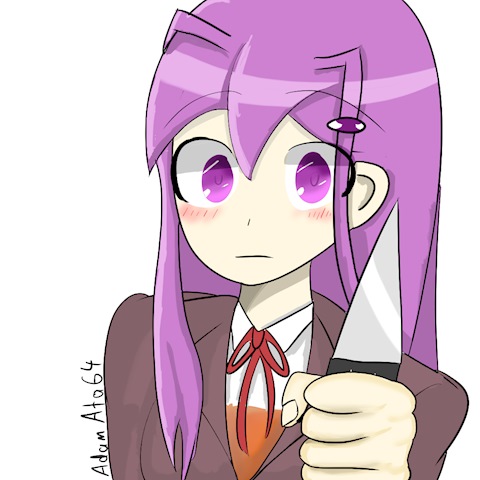 Yuri with a knife