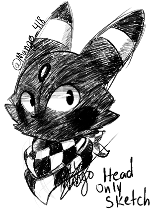 Umbreon Head Sketch