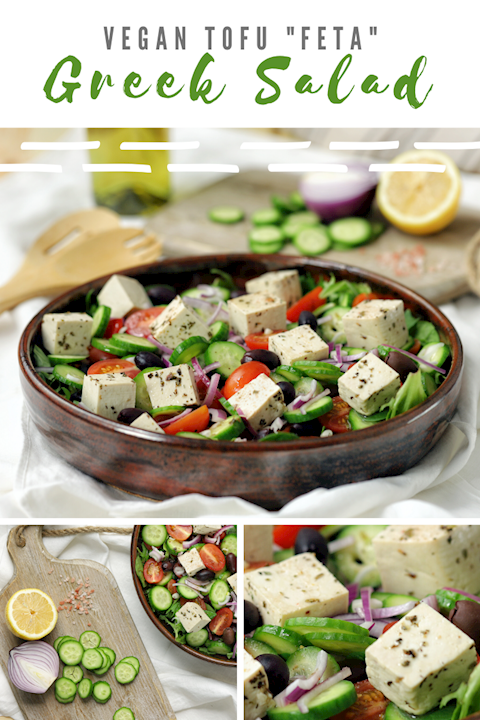 Vegan Tofu "Feta" Salad