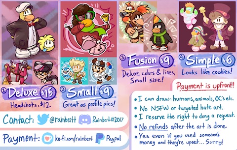 Commissions info and prices!