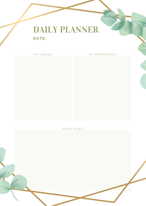 Daily Planner Printable - Free download