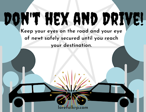 Don't Hex and Drive Postcard