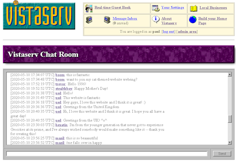 Happy users in the chat room!