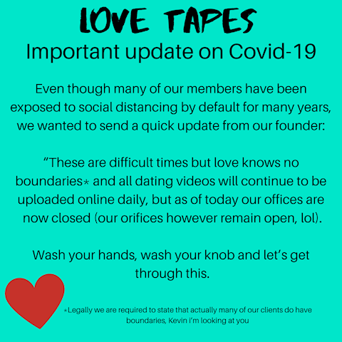 Love Tapes Covid-19 statement 