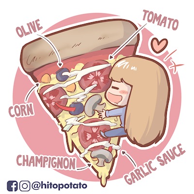 Hito loves pizza