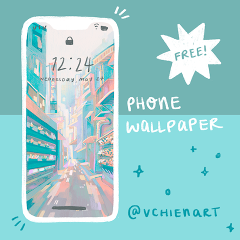 [FREE] Taipei Alleyway Phone Wallpaper - Teal Edition - Vivian Chien's ...