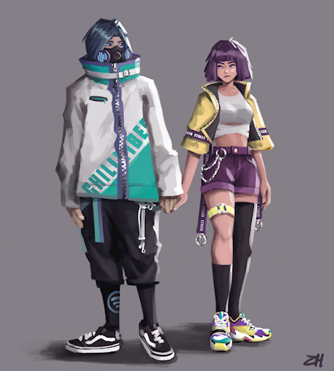 Uhre and Skya - Original Characters