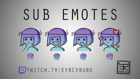 Sub Emotes Design for my Twitch Channel ! 