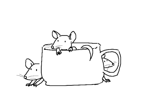 Rats chilling in a cup