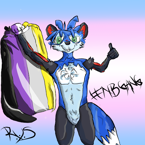Giftart for SonicFox! Trans Rights!