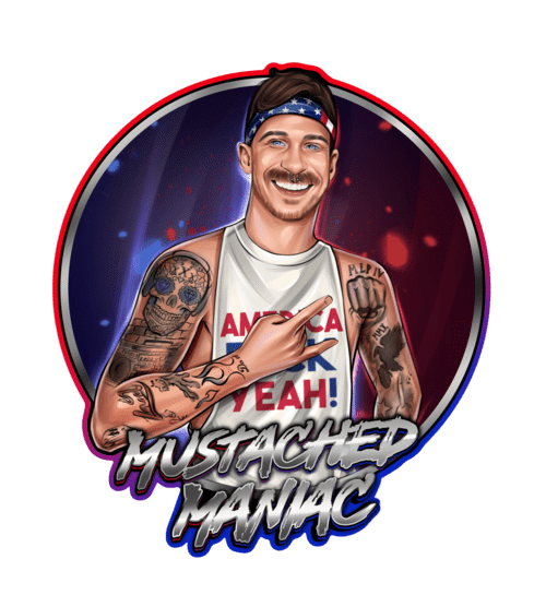 Twitch brb clip player mustached maniac s ko fi shop